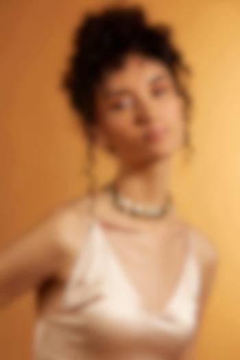 Gold Finish Mini Circlet Choker Necklace by Joules By Radhika at Pernia's Pop Up Shop