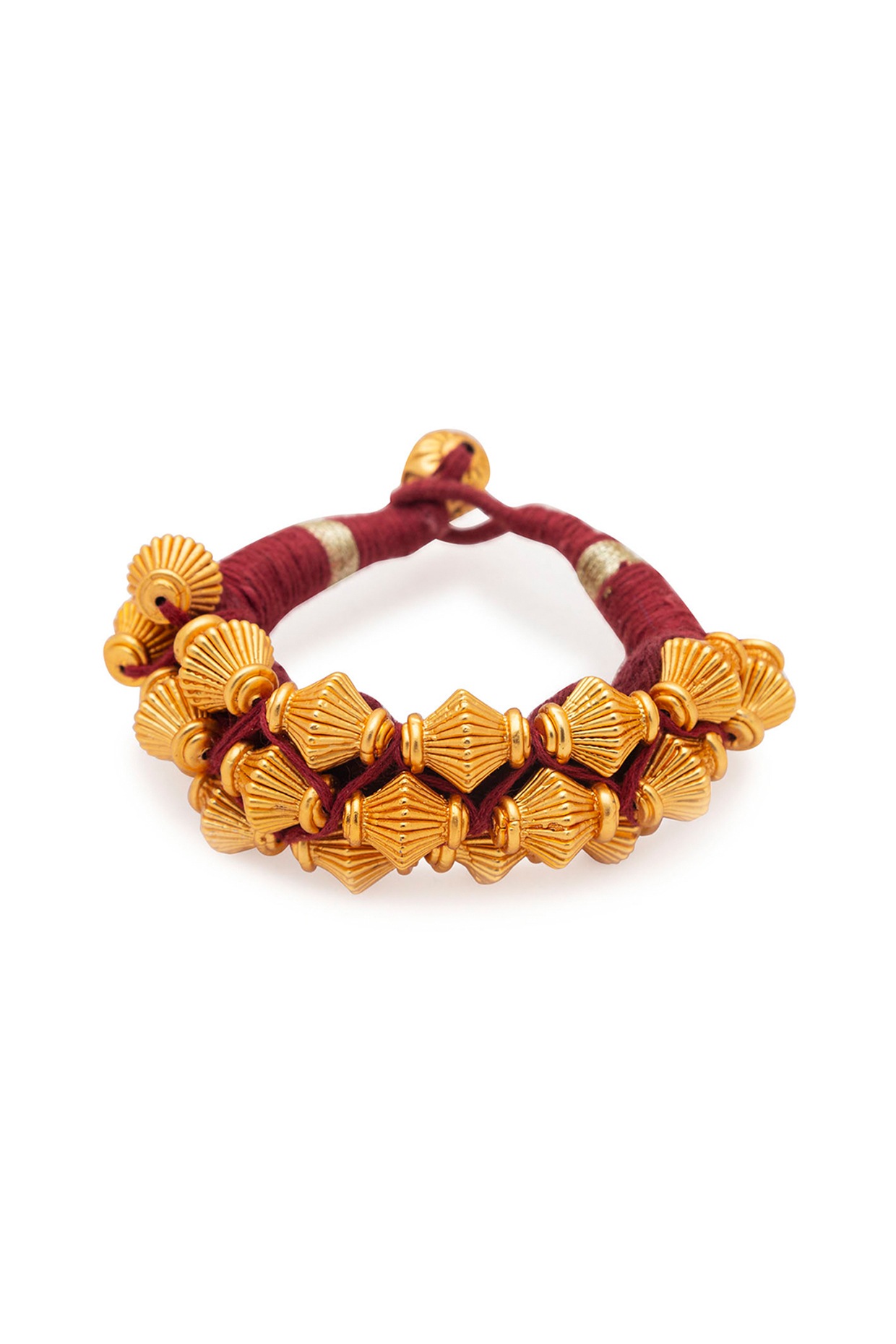 Gold Finish Beaded Bracelet Design by Joules By Radhika at Pernia's Pop Up  Shop 2023