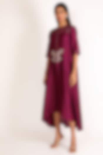 Wine Embroidered High-Low Tunic by July at Pernia's Pop Up Shop