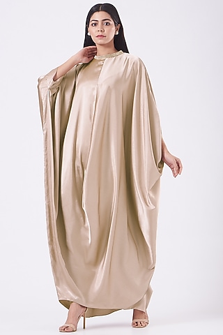 Blush Pink Embellished Cowl Cocoon Dress by July