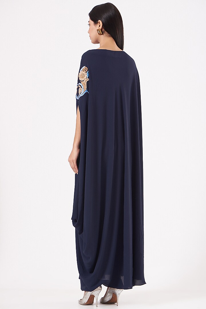 Midnight Blue Embroidered Tunic by July at Pernia's Pop Up Shop