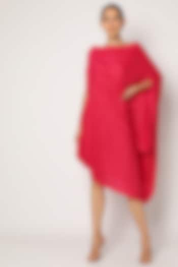 Hot Pink Draped Dress by July at Pernia's Pop Up Shop