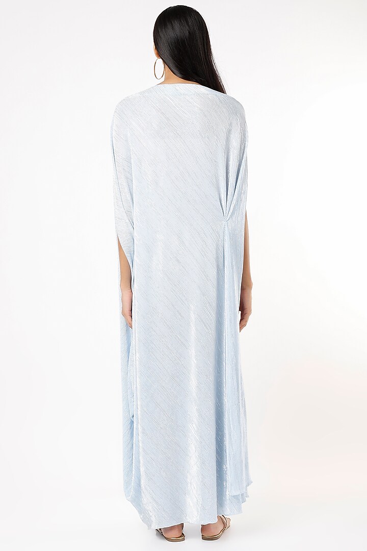 Sky Blue Asymmetrical Off-Shoulder Summer Dress by July at Pernia's Pop Up Shop