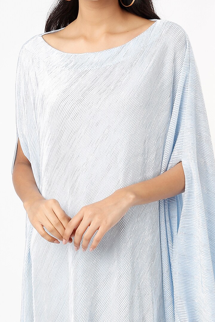 Sky Blue Asymmetrical Off-Shoulder Summer Dress by July at Pernia's Pop Up Shop