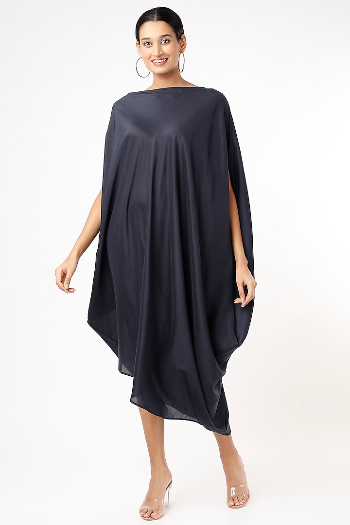 Medieval Blue Muslin Cape Tunic by July at Pernia's Pop Up Shop