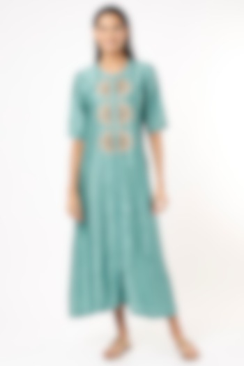 Sea Green Embroidered Kurta by July at Pernia's Pop Up Shop