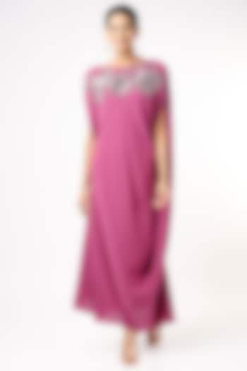 Mauve Embroidered Dress by July at Pernia's Pop Up Shop