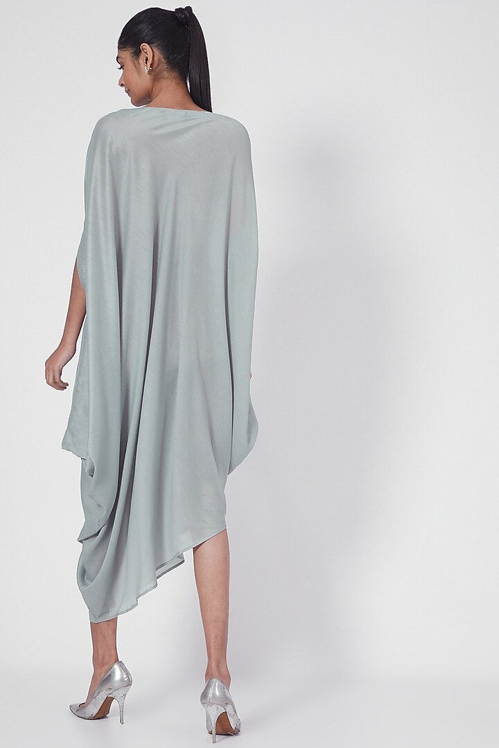 Grey Muslin Off Shoulder Cape Tunic by July at Pernia's Pop Up Shop
