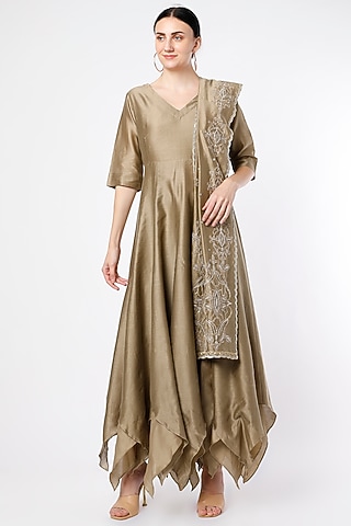 Chicory Chanderi Anarkali Set by July