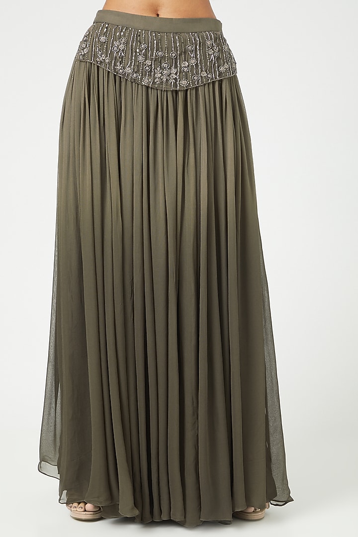 Grey Ombre Skirt Set by Jade by Ashima at Pernia's Pop Up Shop