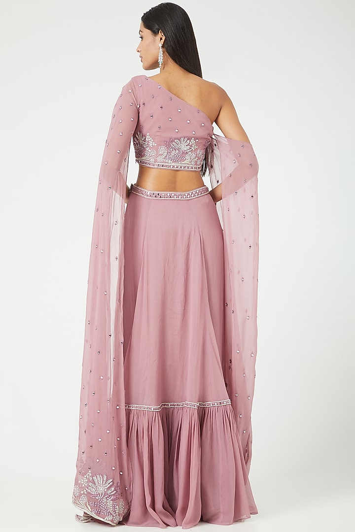 Pink Georgette Skirt Set by Jade by Ashima at Pernia's Pop Up Shop