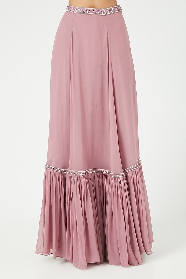 Pink Georgette Skirt Set by Jade by Ashima at Pernia's Pop Up Shop