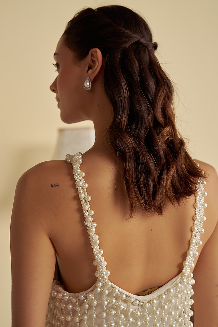 White Indo Western Dress Jewellery White Jewellery For Indo