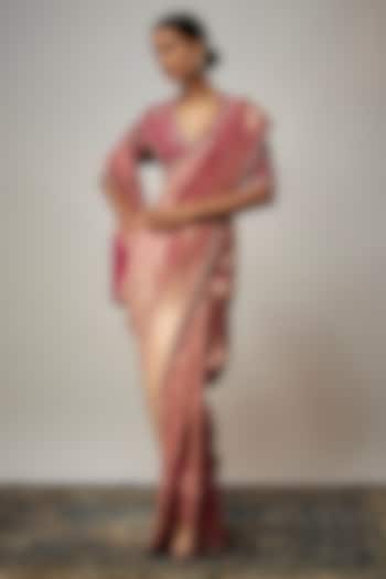 Pink Banarasi Bridal Saree Set by Jayanti Reddy at Pernia's Pop Up Shop