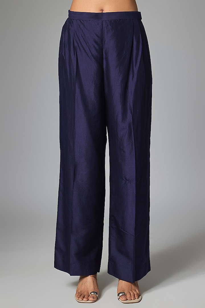 Purple Silk Zardosi Work Kurta Set by Jayanti Reddy at Pernia's Pop Up Shop