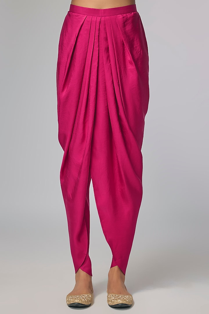 Pink Silk Zardosi Work Kurta Set by Jayanti Reddy at Pernia's Pop Up Shop