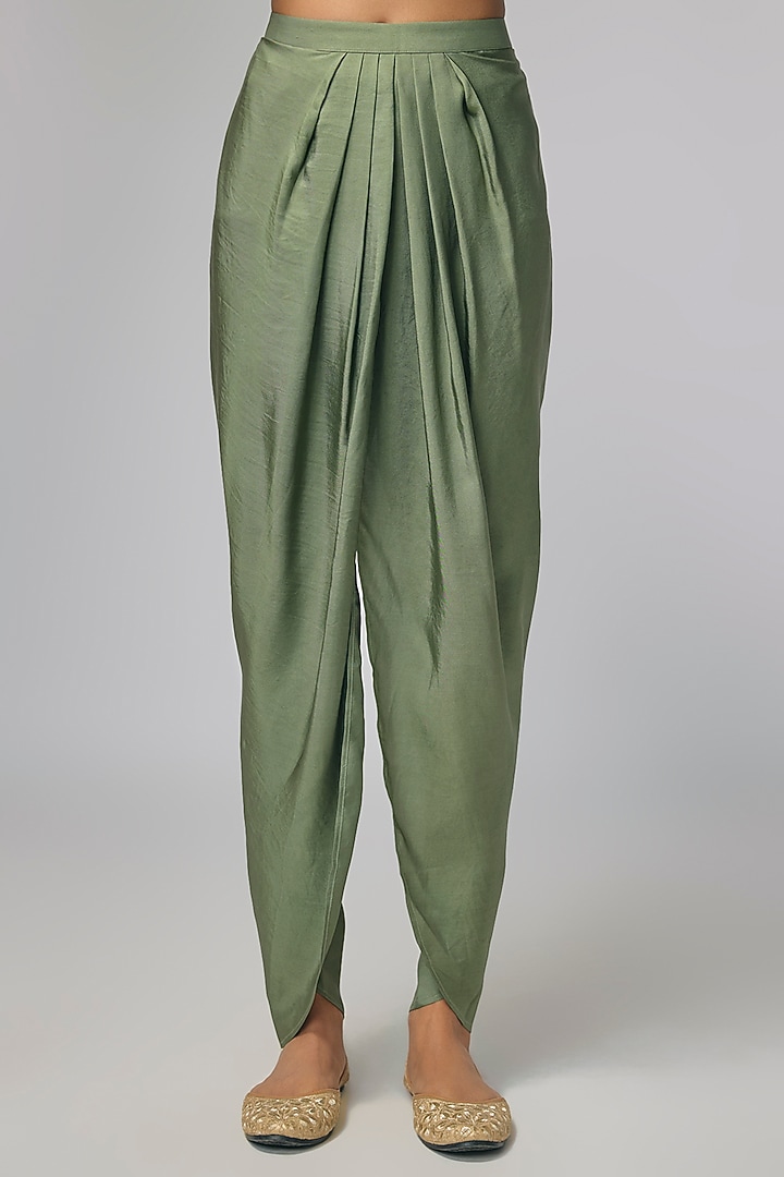 Mint Green Silk Zardosi Work Kurta Set by Jayanti Reddy at Pernia's Pop Up Shop