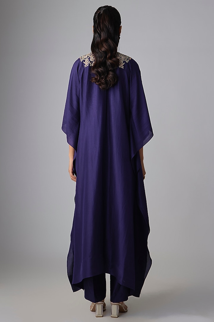 Purple Silk Kaftan Set by Jayanti Reddy at Pernia's Pop Up Shop