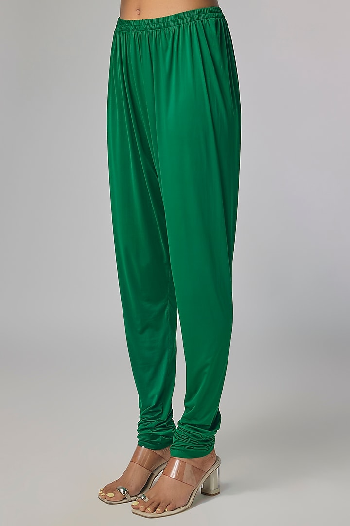 Bottle Green Raw Silk & Chiffon Zardosi Work Bridal Anarkali Set by Jayanti Reddy at Pernia's Pop Up Shop