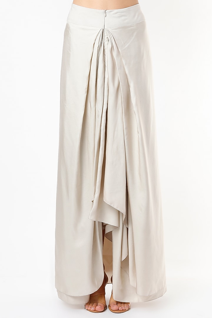 Clear Purple Embroidered Cape Set by Jayanti Reddy at Pernia's Pop Up Shop