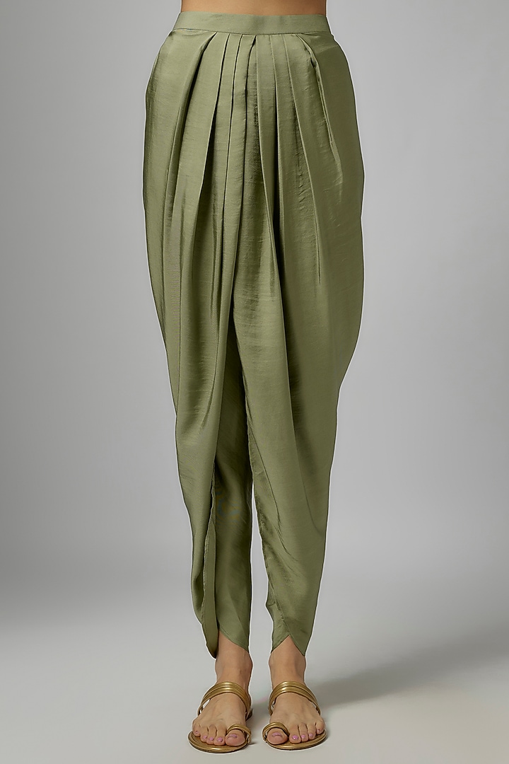 Mint Green Silk Embroidered Kurta Set by Jayanti Reddy at Pernia's Pop Up Shop