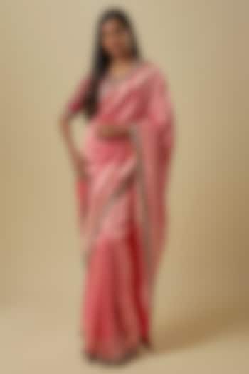 Pink Banarasi Bridal Saree Set by Jayanti Reddy at Pernia's Pop Up Shop