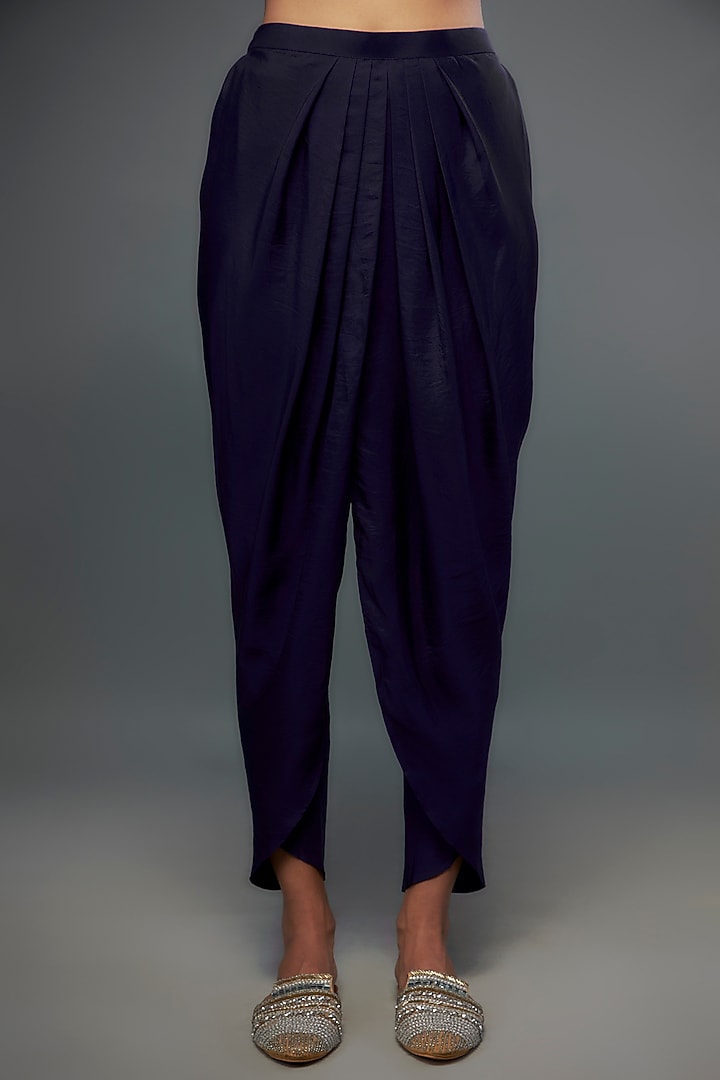 Purple Silk Dhoti Set by Jayanti Reddy at Pernia's Pop Up Shop