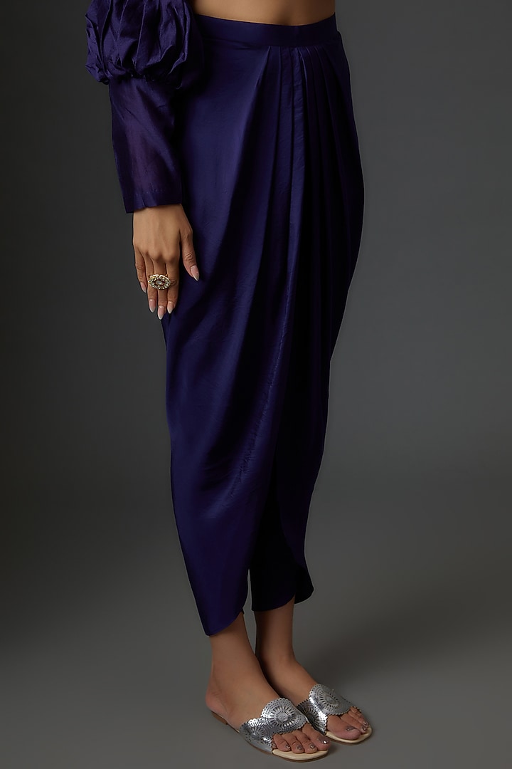 Purple Silk Dhoti Set by Jayanti Reddy at Pernia's Pop Up Shop