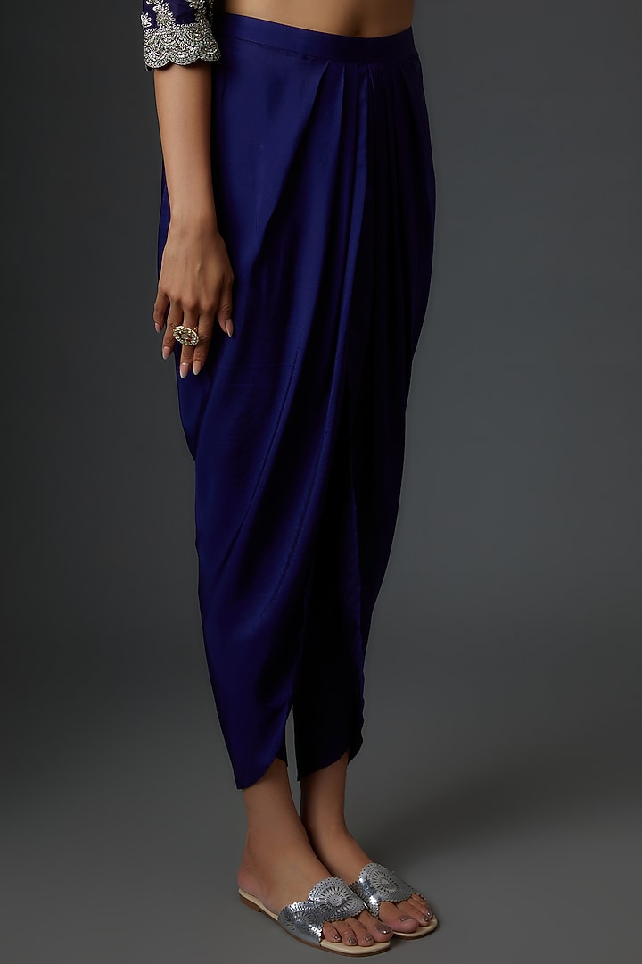 Purple Silk Dhoti Set by Jayanti Reddy at Pernia's Pop Up Shop