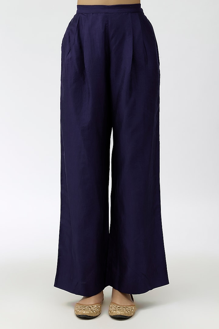 Purple Silk Zardosi Embroidered Kurta Set by Jayanti Reddy at Pernia's Pop Up Shop