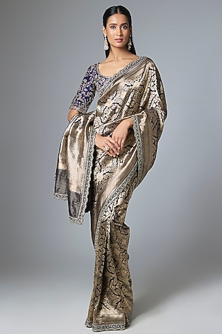 bridesmaid dresses indian saree Sky Blue Pre-Draped Saree Set- Indian Clothing in Denver, CO and Aurora, CO- India Fashion X XS main image 0
