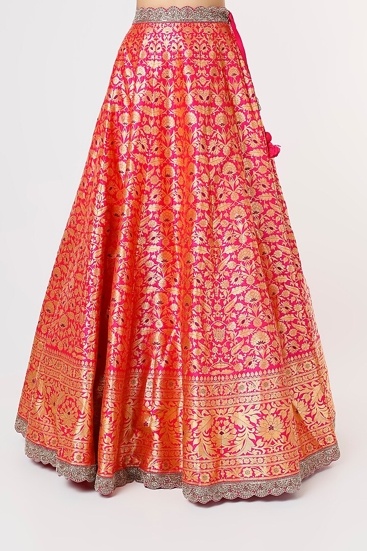 Fuchsia Banarasi Embroidered Bridal Lehenga Set by Jayanti Reddy at Pernia's Pop Up Shop