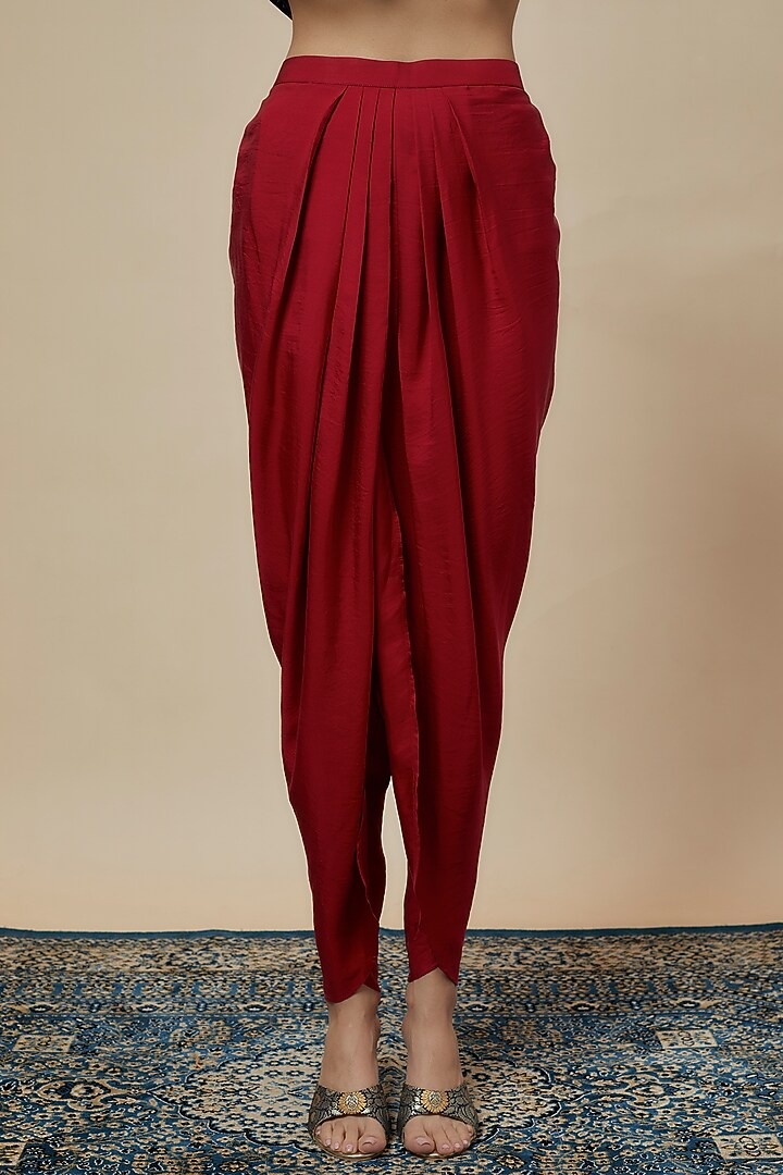 Purple Silk Zari Embroidered Tunic Set by Jayanti Reddy at Pernia's Pop Up Shop