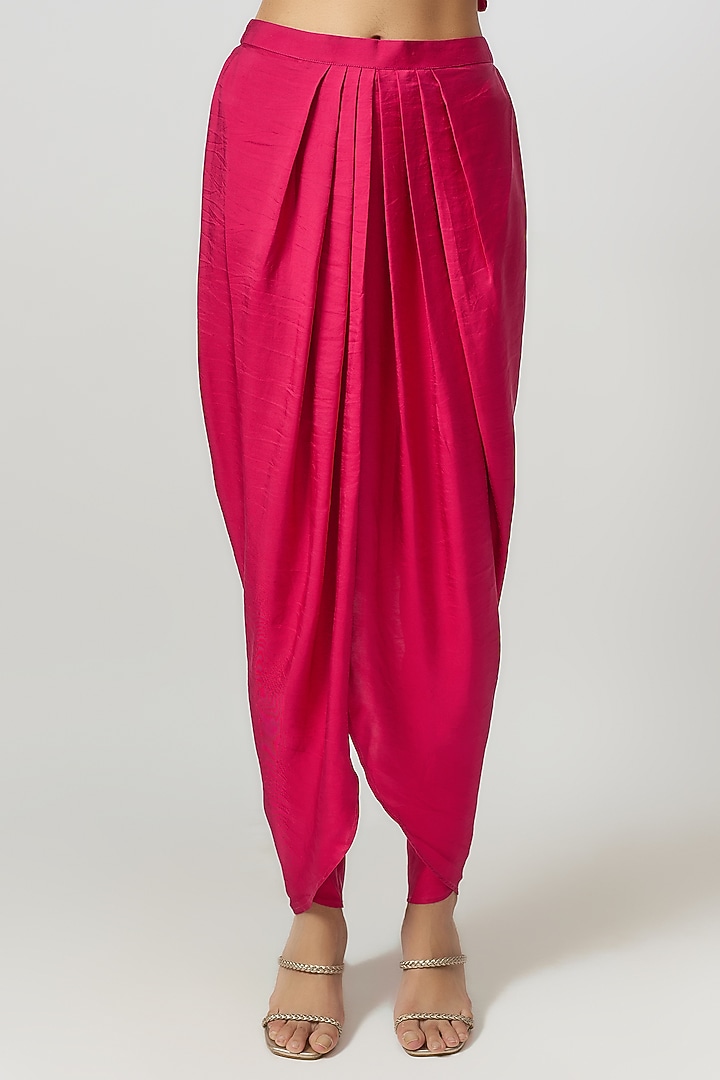 Pink Silk Dhoti Set by Jayanti Reddy at Pernia's Pop Up Shop