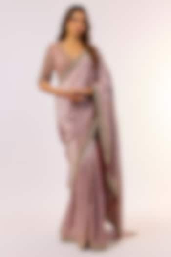 Lavender Banarasi Silk Bridal Saree Set by Jayanti Reddy at Pernia's Pop Up Shop