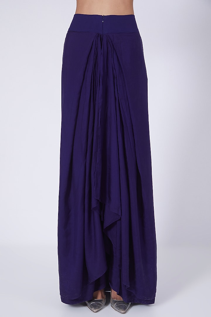 Purple Twill Zardosi Embroidered Cape Set by Jayanti Reddy at Pernia's Pop Up Shop