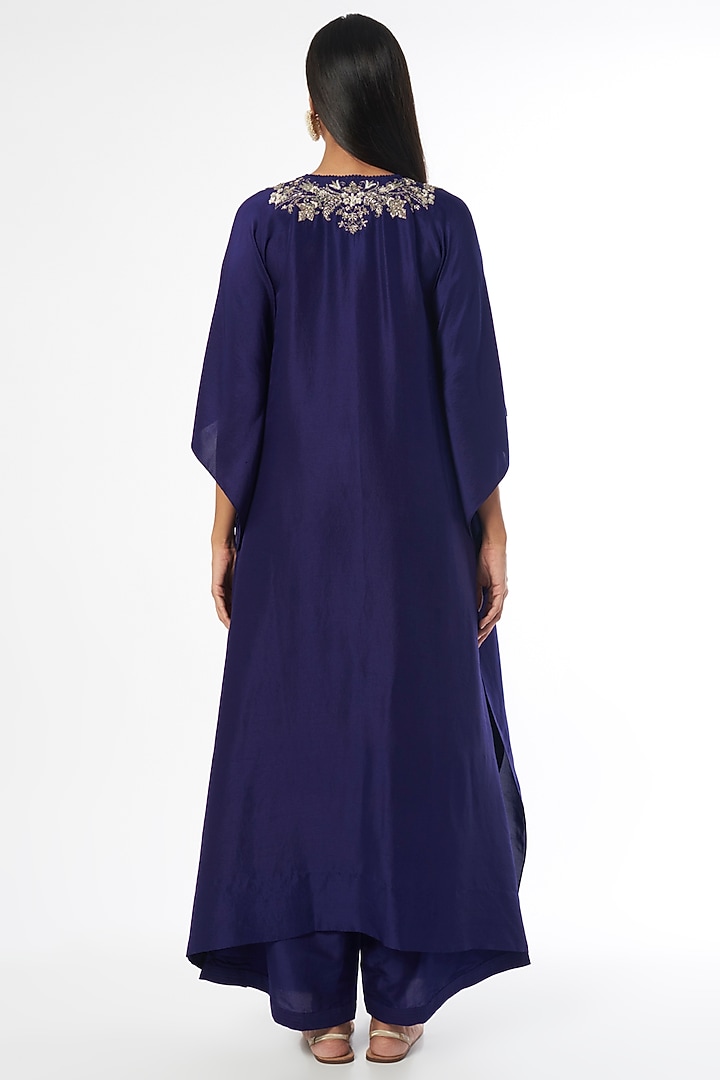 Purple Zardosi Embroidered Kaftan Set by Jayanti Reddy at Pernia's Pop Up Shop