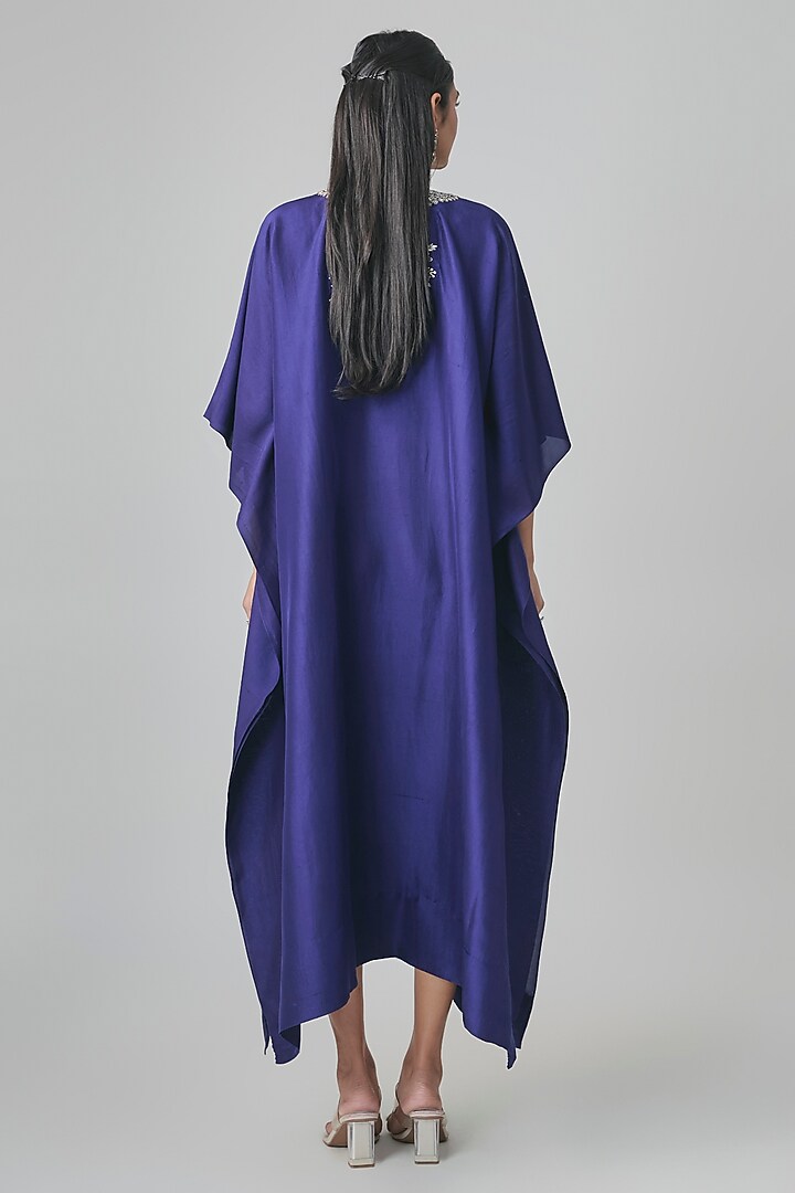 Purple Silk Kaftan by Jayanti Reddy at Pernia's Pop Up Shop