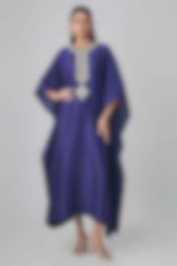 Purple Silk Kaftan by Jayanti Reddy at Pernia's Pop Up Shop