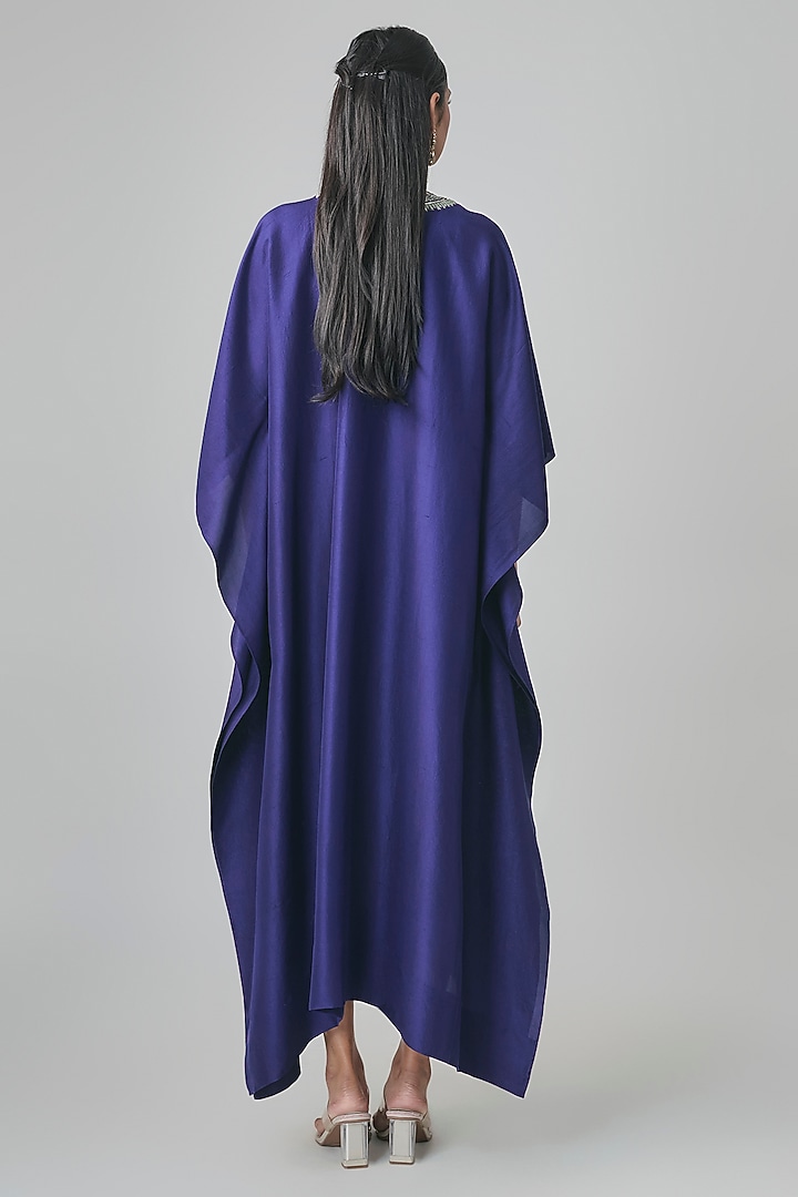 Purple Silk Kaftan by Jayanti Reddy at Pernia's Pop Up Shop