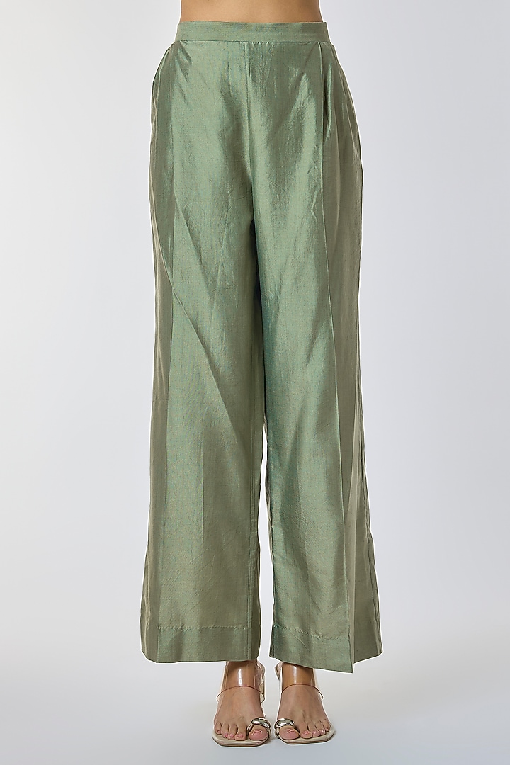 Mint Green Silk Zardosi Work Kurta Set by Jayanti Reddy at Pernia's Pop Up Shop
