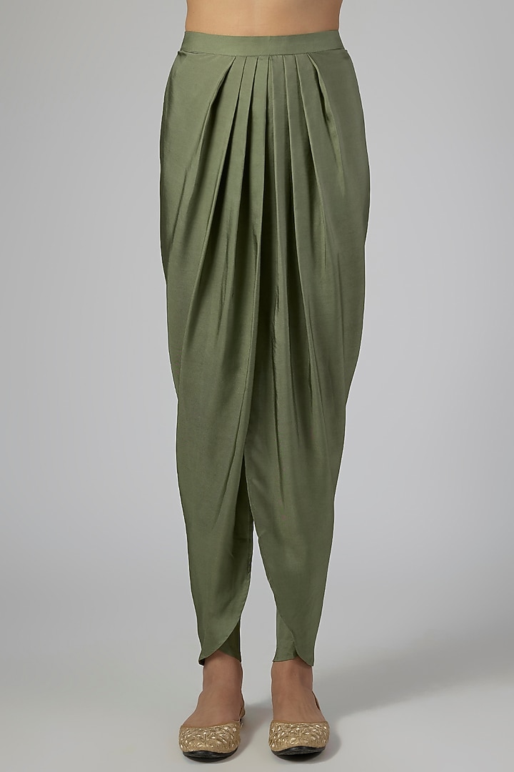 Mint Green Silk Zardosi Work Tunic Set by Jayanti Reddy at Pernia's Pop Up Shop