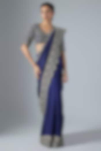 Purple Silk Bridal Saree Set by Jayanti Reddy at Pernia's Pop Up Shop