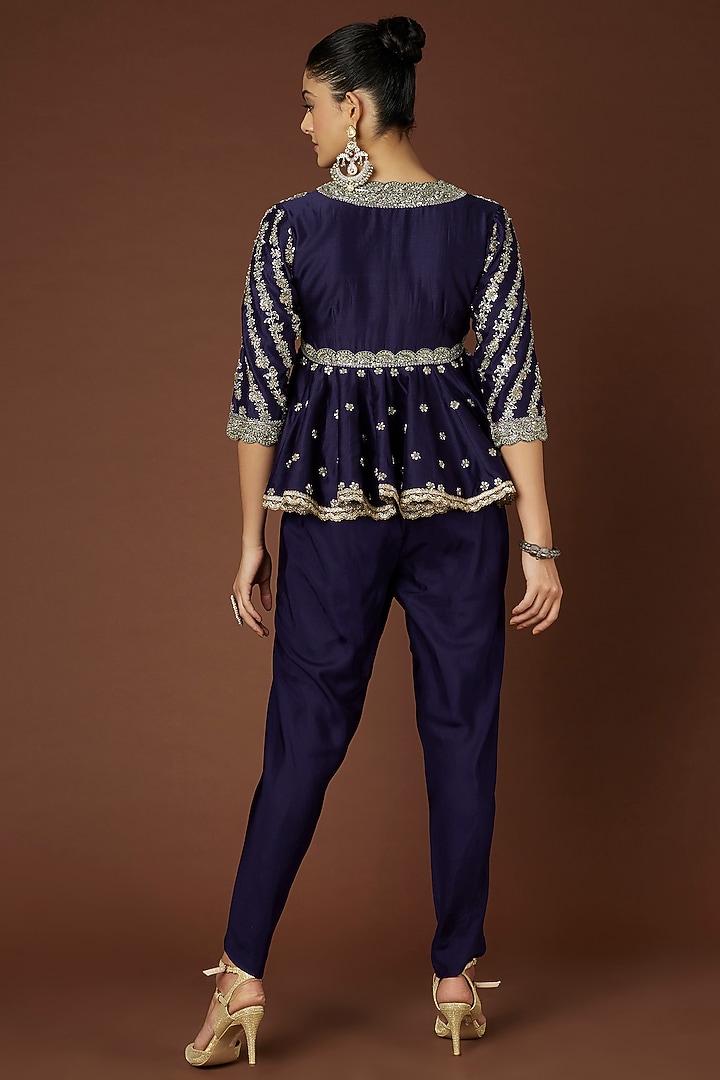 Purple Chanderi Silk Pant Set by Jayanti Reddy at Pernia's Pop Up Shop