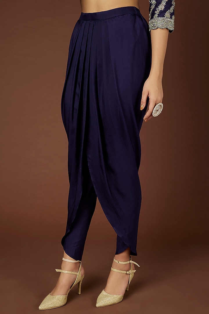 Purple Chanderi Silk Pant Set by Jayanti Reddy at Pernia's Pop Up Shop