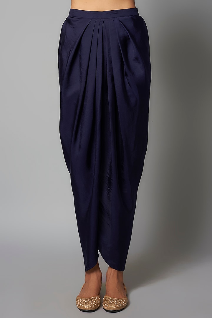 Purple Silk Zardosi Embroidered Tunic Set by Jayanti Reddy at Pernia's Pop Up Shop