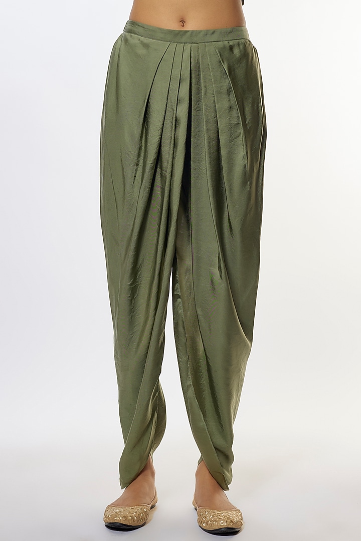 Mint Green Silk Zardosi Embroidered Kurta Set by Jayanti Reddy at Pernia's Pop Up Shop