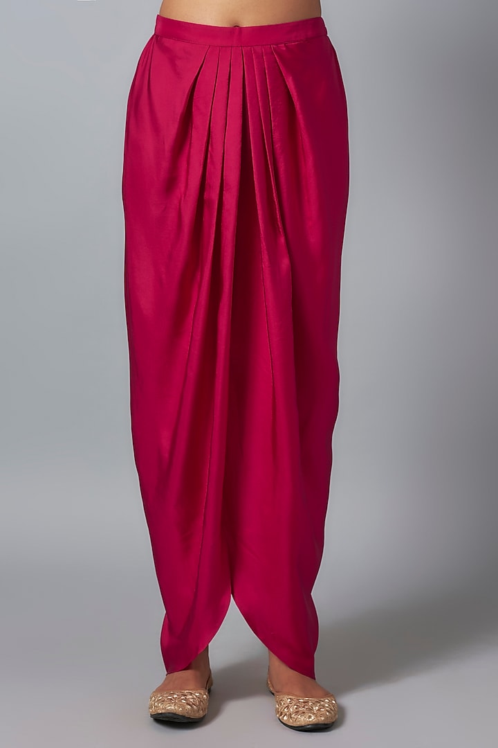 Pink Silk Zardosi Embroidered Kurta Set by Jayanti Reddy at Pernia's Pop Up Shop