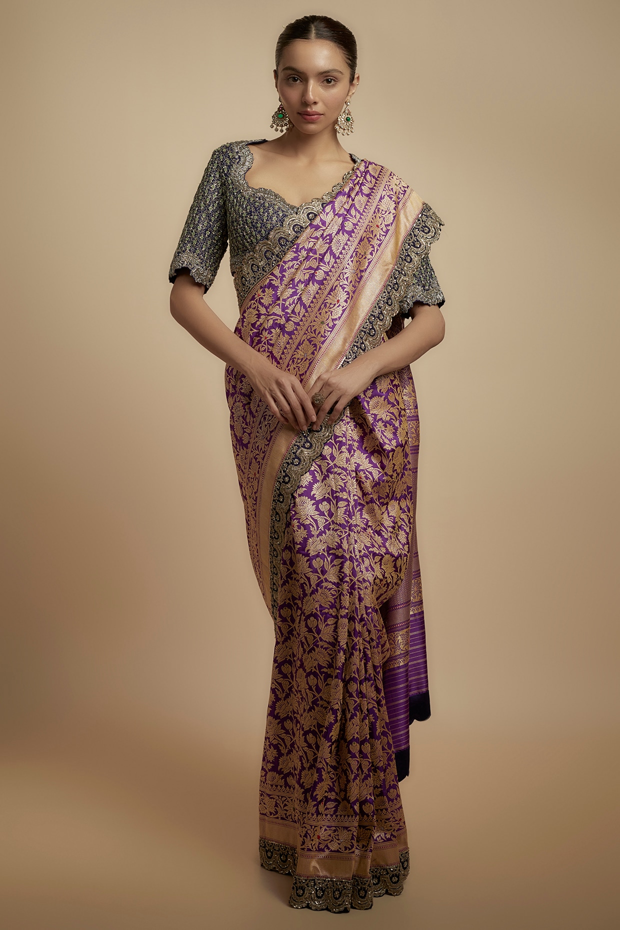 Purple Silk Saree Set Design by Jayanti Reddy at Pernia's Pop Up Shop 2024