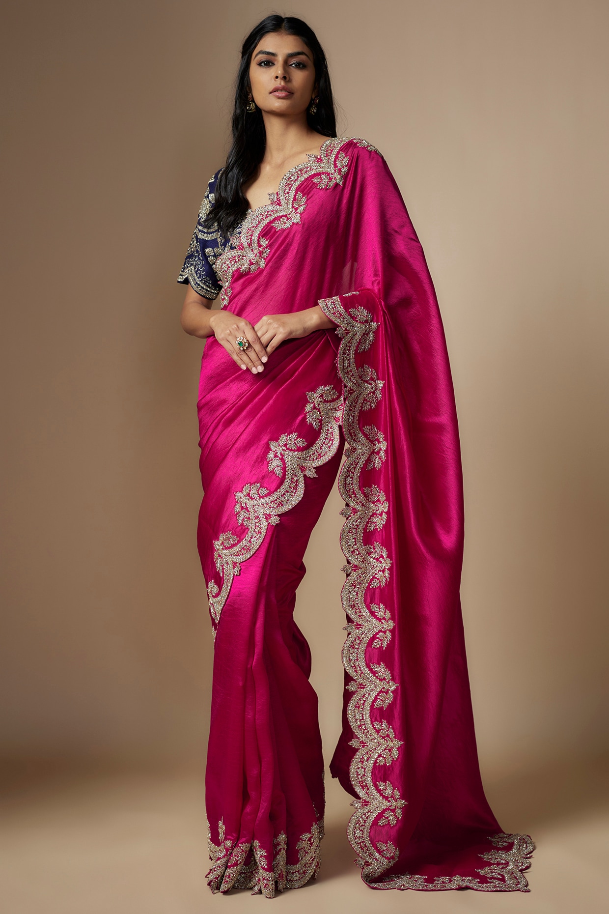 Buy Striking Designer Half N Half Saree For Bridal | Wedding Sarees